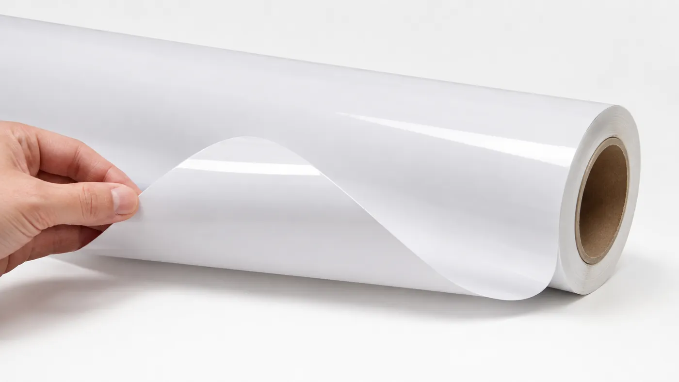 Rolo de adesivo vinil branco NICOMETAL para impressão de peças de comunicação visual